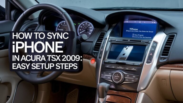 How To Sync Iphone In Acura Tsx 2009