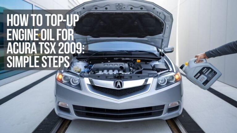 How To Top-Up Engine Oil For Acura Tsx 2009