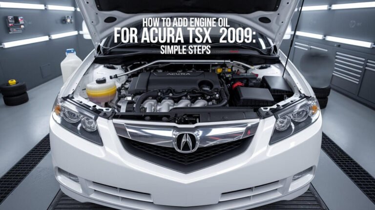 How To Add Engine Oil For Acura Tsx 2009