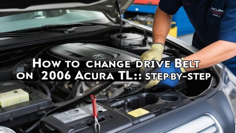 How To Change Drive Belt On 2006 Acura Tl