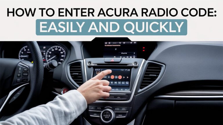 How To Enter Acura Radio Code