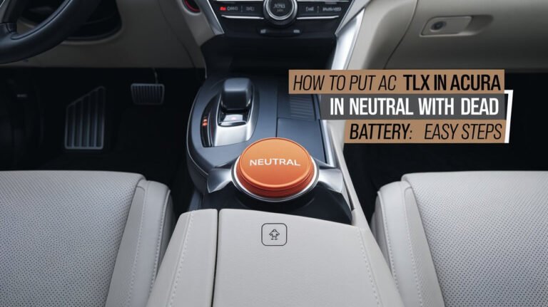 How To Put Acura Tlx In Neutral With Dead Battery